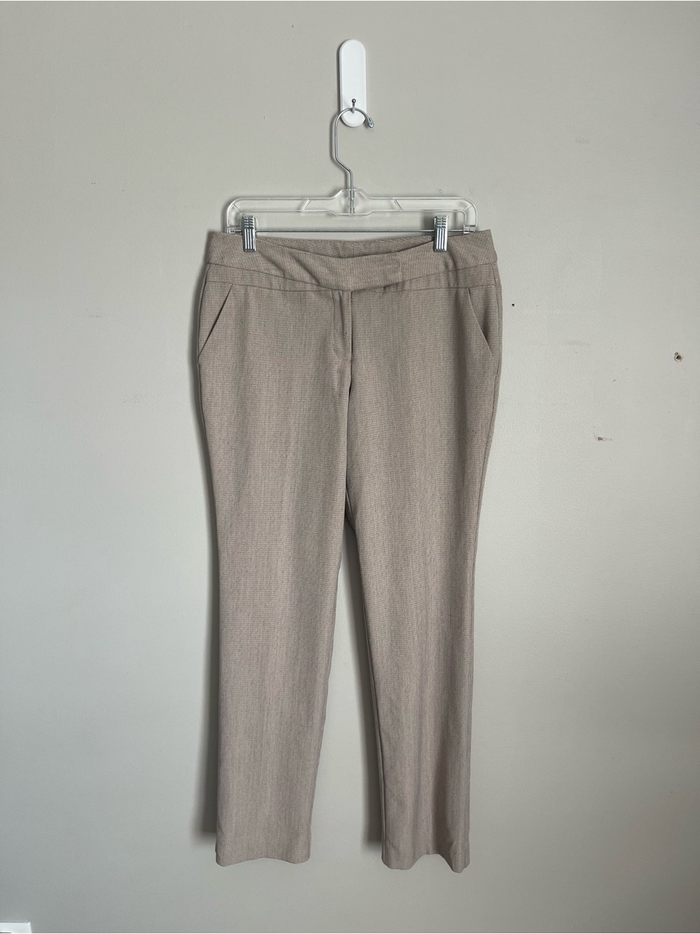 WORTHINGTON Beige Straight-Leg Trouser Dress Pants Sz 8P